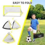 6x4ft Portable Soccer Goal Set with Gear
