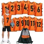 PULUOMASI 12 Pack Soccer Training Vests