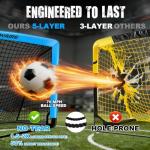 Kids Portable Soccer Goals with Ball & Carry Bag