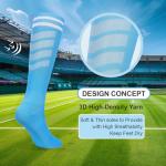 Colorful Knee High Soccer Socks for Kids 6 Pairs