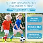 Colorful Knee High Soccer Socks for Kids 6 Pairs