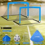 Kids Portable Soccer Goals with Ball & Carry Bag