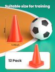 9-Inch Soccer Training Cones - 12 Pack