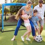 Kids Portable Soccer Goals with Ball & Carry Bag