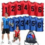 PULUOMASI Numbered Practice Vests for Soccer & Basketball