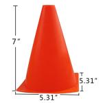 Mirepty 7" Plastic Agility Marker Cones - 12 Pack