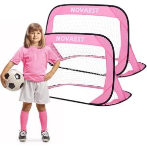 NOVAEST 48"x32" Pop Up Soccer Goals - 2 Pack