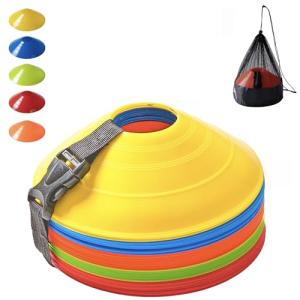 AgilMove Multi-Color Soccer Training Cones (25-Pack)