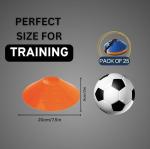 AgilMove Multi-Color Soccer Training Cones (25-Pack)