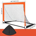 Theresduet 2 Pack Portable 4' x 3' Kids Soccer Goals