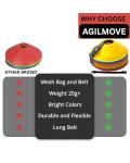 AgilMove Multi-Color Soccer Training Cones (25-Pack)