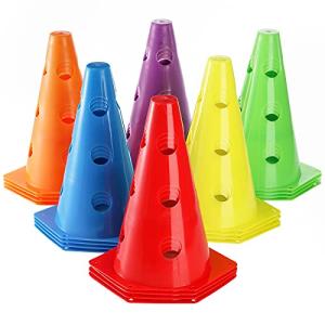 24 Pack 9-Inch Soccer Agility Training Cones