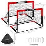 Portable 2 Pack Soccer Goals for Kids & Adults