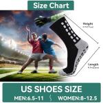 Men’s Soccer Socks with Grip Pads - 4 Pairs