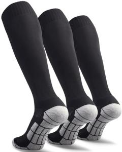 Knee High Compression Soccer Socks - 3 Pairs