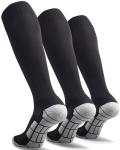 Knee High Compression Soccer Socks - 3 Pairs