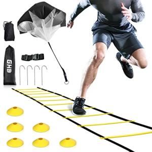 GHB 20ft Agility Ladder with Cones and Parachute
