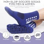 Colorful Non-Slip Grip Soccer Socks - 6 Pairs