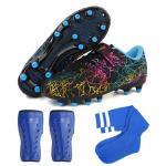 Brooman Girls' Soccer Cleats with Shin Guards & Socks
