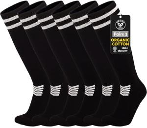 YMYDYFC Kids Knee High Soccer Socks - 3 Pack