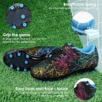 Brooman Girls' Soccer Cleats with Shin Guards & Socks