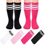 Sarfel Girls' Knee High Soccer Socks - Pink