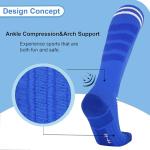 YMYDYFC Kids Knee High Soccer Socks - 3 Pack