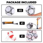 6 Pack Classic Size 4/5 Soccer Balls with Pump