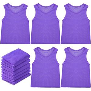Sintege 12 Pcs Soccer Scrimmage Vests - Purple