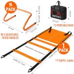 Adjustable Agility Hurdles and Ladder Training Set