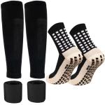 Men's Anti-Slip Soccer Socks and Shin Guard Sleeves
