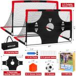 Backyard Portable Soccer Goals Set with Accessories