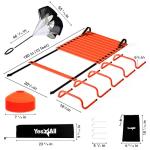 Yes4All Adjustable Agility Ladder and Training Set