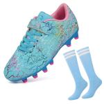 Brooman Kids Firm Ground Soccer Cleats with Socks