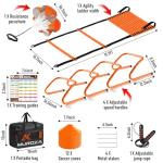MUROZA Agility Ladder Set with Cones and Hurdles
