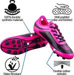 Vizari Infinity Youth Soccer Cleats - Pink/Black