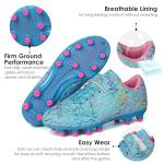 Brooman Kids Firm Ground Soccer Cleats with Socks