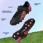 brooman Kids Firm Ground Soccer Cleats Black/Orange