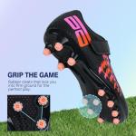 brooman Kids Firm Ground Soccer Cleats Black/Orange