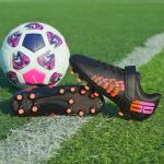 brooman Kids Firm Ground Soccer Cleats Black/Orange