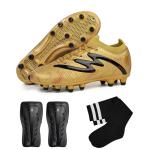 Brooman Kids Soccer Cleats with Shin Guards & Socks