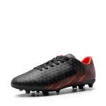 Mega-1 Firm Ground Soccer Cleats - Black Red