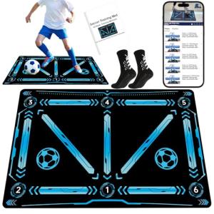 Non-Slip Soccer Training Mat with Video Guide