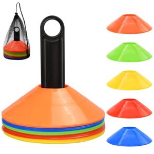 25 Pack Agility Disc Cones with Carry Bag