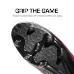 Mega-1 Firm Ground Soccer Cleats - Black Red