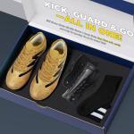 Brooman Kids Soccer Cleats with Shin Guards & Socks