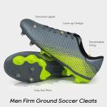 Brooman Men's Grey Firm Ground Soccer Cleats