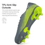 Brooman Men's Grey Firm Ground Soccer Cleats