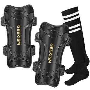 Youth Soccer Shin Guards with Double Straps