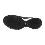 Diadora Calcetto LT Turf Soccer Shoes - Black/Pink/Cyan